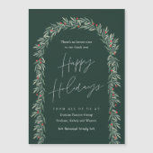 Greenery Arch Business Holiday Magnetic Kaart (Voorkant)