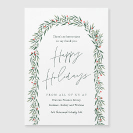 Greenery Arch Business Holiday Magnetic Kaart