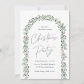 Greenery Arch Modern Script-kerstfeest Kaart (Voorkant)