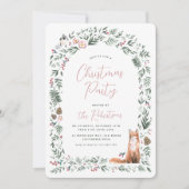 Greenery Arch Waterverf Woodland Kerstfeest Kaart (Voorkant)