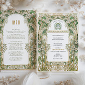 Greenery Art Nouveau Love Union Uitnodiging