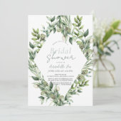 Greenery Artichoke Waterverf Groen Vrijgezellenfee Kaart (Staand voorkant)