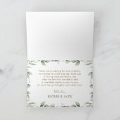 Greenery Australian Animals Baby shower Birthday Bedankkaart (Binnen)