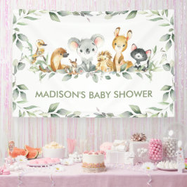 Greenery Australian Animals Baby shower Birthday Spandoek