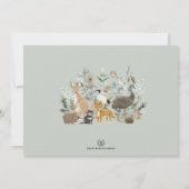 Greenery Australian Animals Wild One Birthday Kaart (Achterkant)