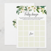 Greenery Baby Bingo Cards voor Baby shower Kaart (Voorkant / Achterkant)