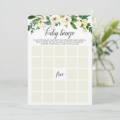 Greenery Baby Bingo Cards voor Baby shower Kaart (Staand voorkant)