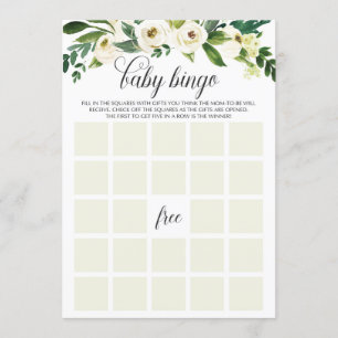 Greenery Baby Bingo Cards voor Baby shower Kaart