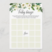Greenery Baby Bingo Cards voor Baby shower Kaart (Voorkant)
