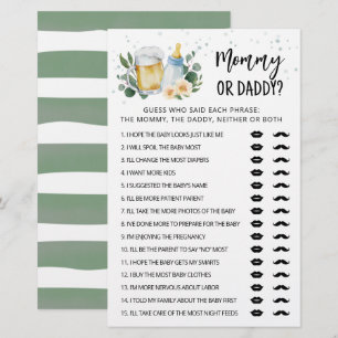 Greenery Baby breekt mama of papa spel