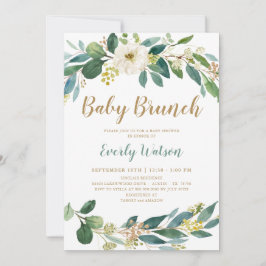Greenery Baby Brunch Invitation Kaart