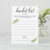 Greenery Baby Bucket List voor eerste kaarten (Staand voorkant)