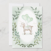 Greenery Baby Lamb Shower by Mail Quarantine Kaart (Achterkant)