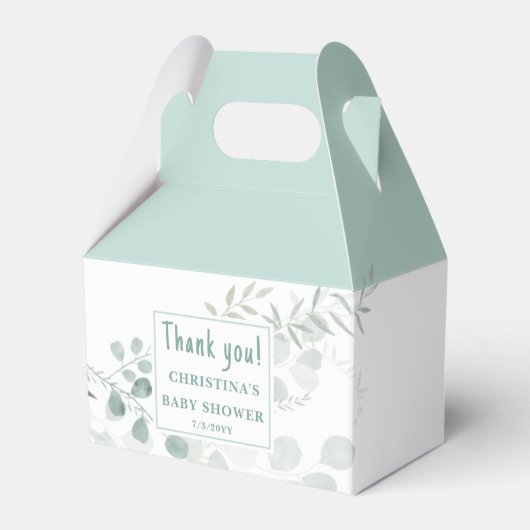 Greenery Baby Shower  Bedankdoosjes (Voorkant Zijde)