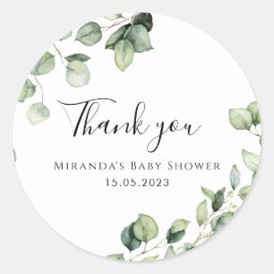 Greenery baby shower bedankt jullie om stickers