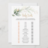 Greenery Baby shower Bingo/Traits de Uitnodiging v (Achterkant)