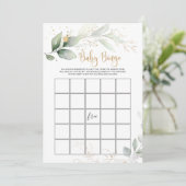 Greenery Baby shower Bingo/Traits Games Kaart (Staand voorkant)