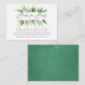 Greenery Baby shower Boekaanvraag Informatiekaartje (Voorkant / Achterkant)