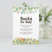Greenery Baby shower Book Request Enclosure Card Kaart (Staand voorkant)