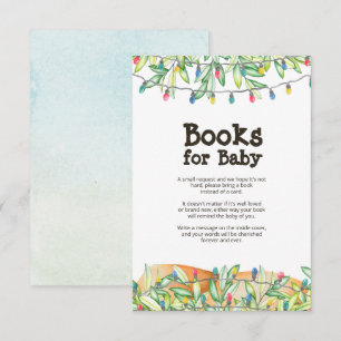Greenery Baby shower Book Request Enclosure Card Kaart