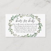 Greenery Baby shower Books for Baby, Book in Lieu Informatiekaartje (Voorkant)