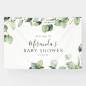 Greenery Baby shower Botanical Backdrop Banner (Horizontaal)