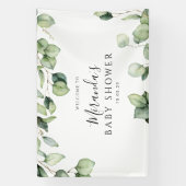 Greenery Baby shower Botanical Backdrop Banner (Verticaal)