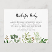 Greenery Baby shower - Breng een boek insert Uitnodiging Briefkaart (Voorkant)