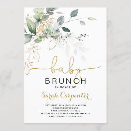 Greenery Baby shower Brunch uitnodiging