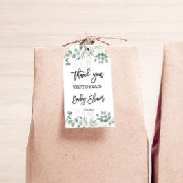 Greenery Baby shower Cadeaulabel