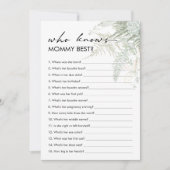 Greenery Baby shower die mama kent beste Kaart (Voorkant)