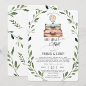 Greenery Baby shower door Mail Lange afstand Meisj Kaart (Voorkant / Achterkant)