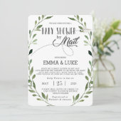 Greenery Baby shower door Mail Long Distance Neutr Kaart (Staand voorkant)