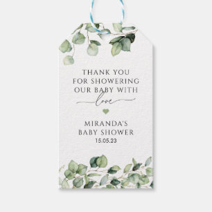Greenery Baby shower Favor Tag Botanical Gift Labe Cadeaulabel