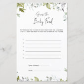 Greenery Baby shower Game - Raad eens de Baby (Voorkant)