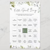 Greenery Baby shower Game vindt de gastbingo (Voorkant)