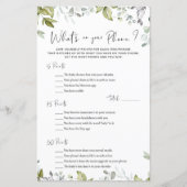 Greenery Baby shower Game Wat is er op je telefoon (Voorkant)