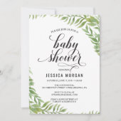 Greenery Baby shower Invitation Baby shower Kaart (Voorkant)