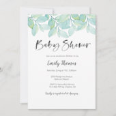 Greenery Baby shower Invitation - genderneutraal Kaart (Voorkant)