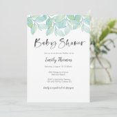 Greenery Baby shower Invitation - genderneutraal Kaart (Staand voorkant)