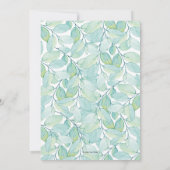 Greenery Baby shower Invitation - genderneutraal Kaart (Achterkant)
