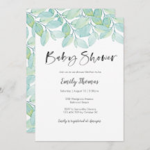 Greenery Baby shower Invitation - genderneutraal