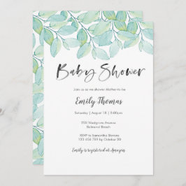Greenery Baby shower Invitation - genderneutraal Kaart