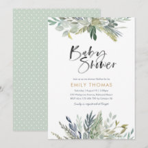 Greenery Baby shower Invitation - genderneutraal