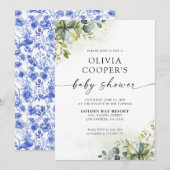 Greenery Baby shower Invitation Kaart (Voorkant / Achterkant)