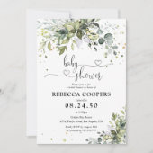 Greenery Baby shower Invitation Kaart (Voorkant)