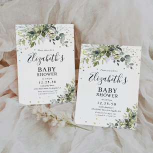 Greenery Baby shower Invitation Kaart