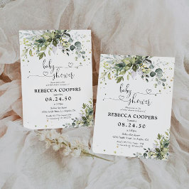 Greenery Baby shower Invitation Kaart