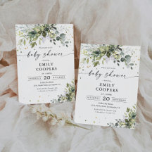 Greenery Baby shower Invitation
