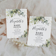 Greenery Baby shower Invitation